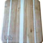 Decorative cutting board made from cherry with maple accents.